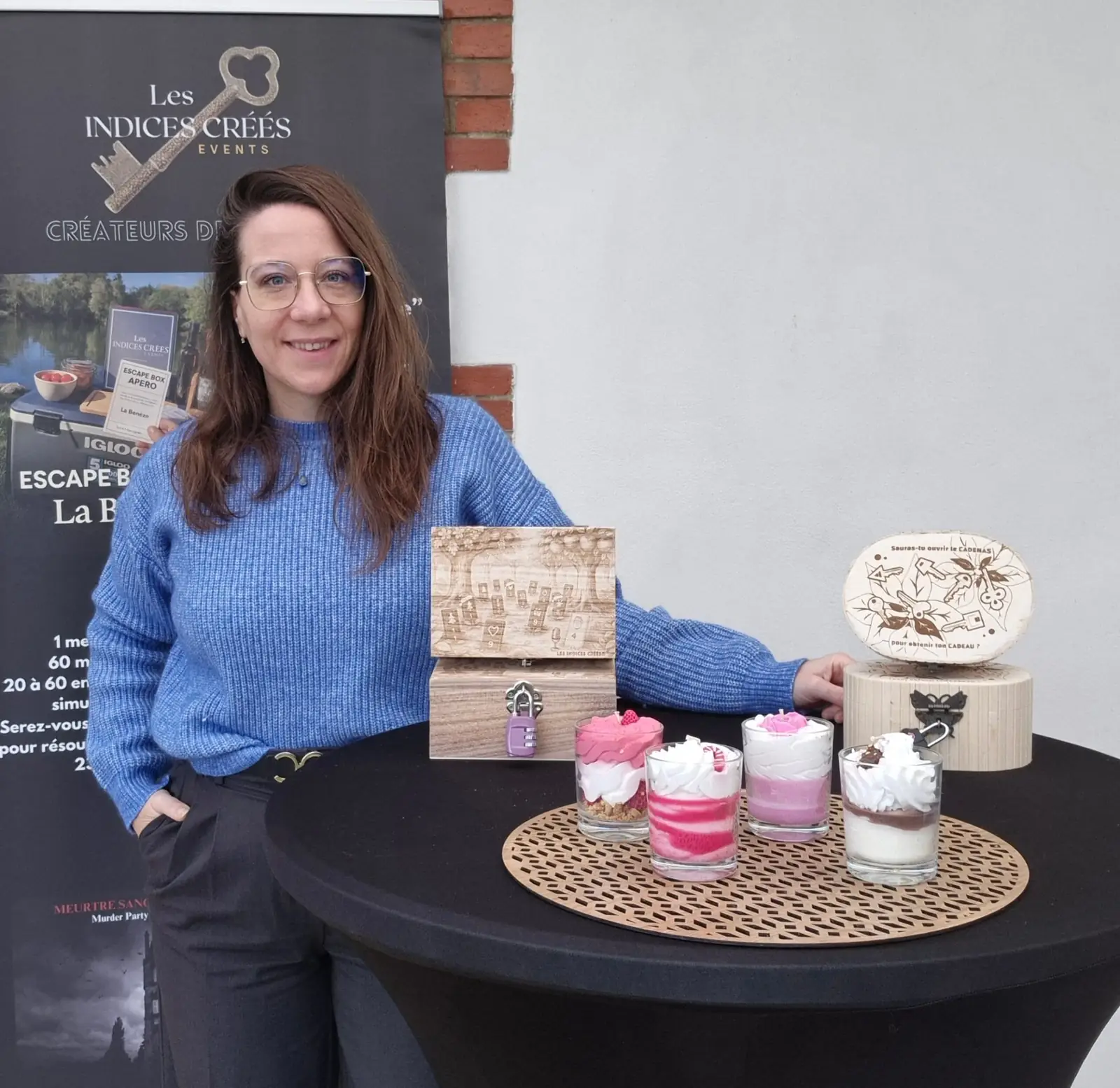 Laetitia présente les créations Les Indices Créés et les boîtes Mystéria