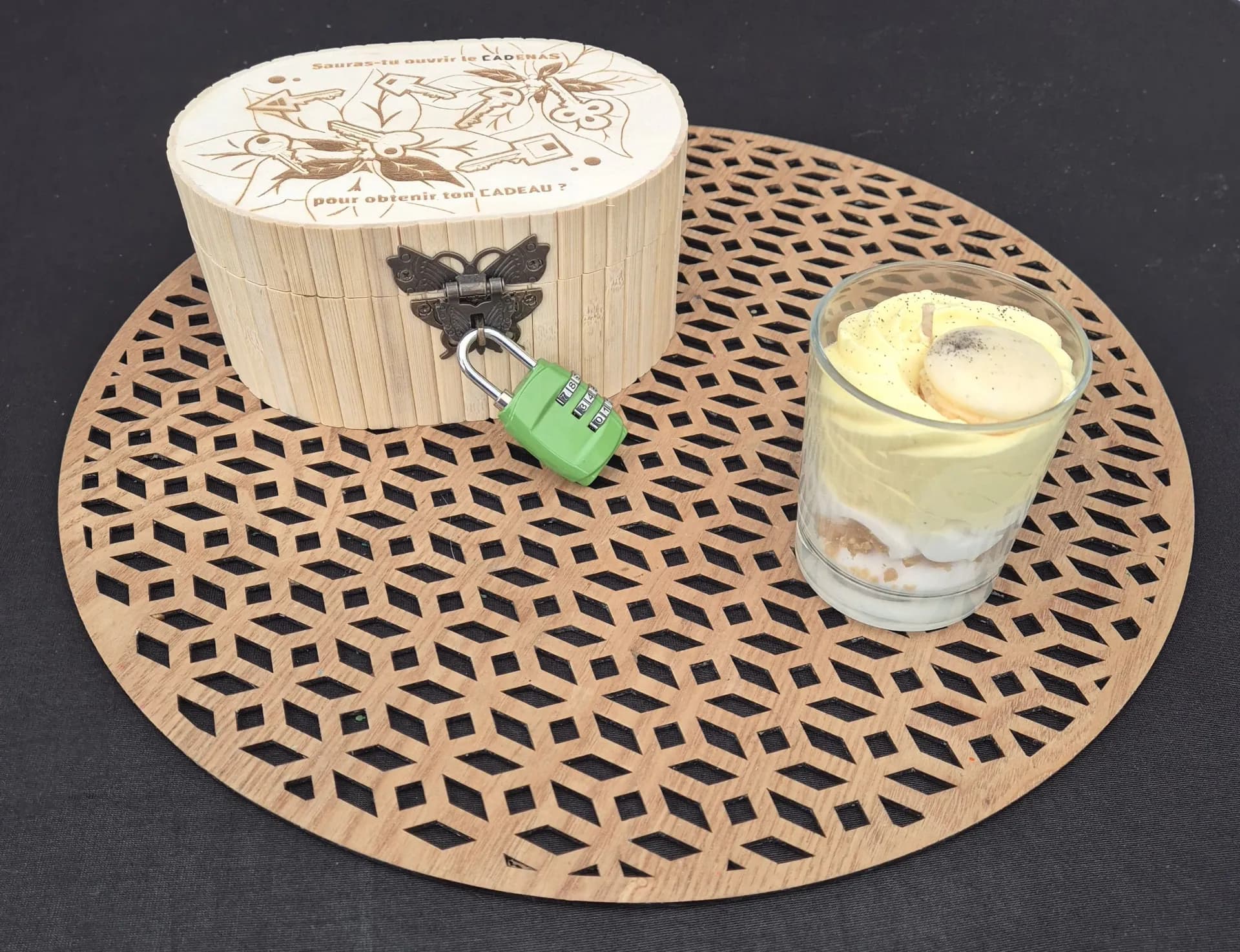 Mystéria bougie macaron Vanille